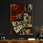 Rebel Girl Grungy Art Poster
